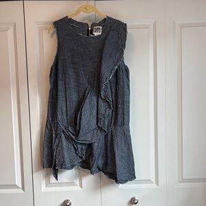 Prairie Underground Denim Ruffle Top